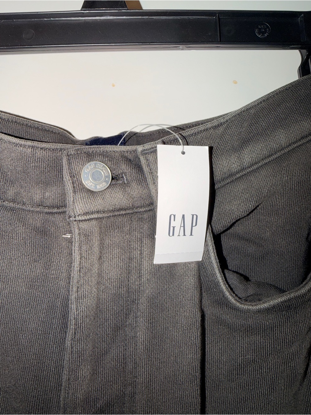 GAP Heavyweight French Terry Wide Leg in Washed Black - Picture 5 of 5